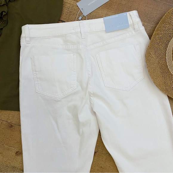 ANTONIO MELANI ⭐️NWT Mid-Rise Flared White Jeans GREAT STRETCH - Picture 7 of 12